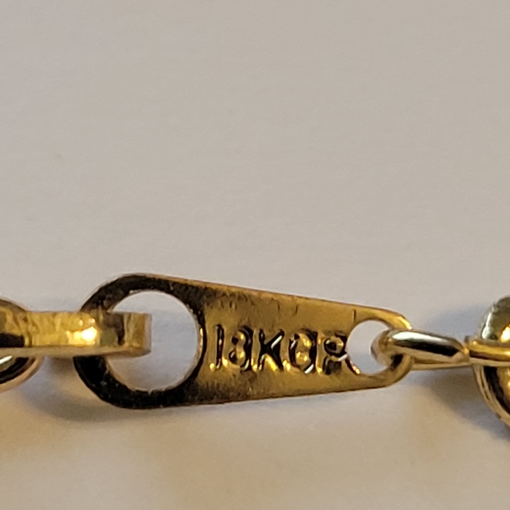 EUC 18K GP Figaro Chain Necklace and Bracelet Set - Picture 8 of 11